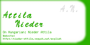 attila nieder business card